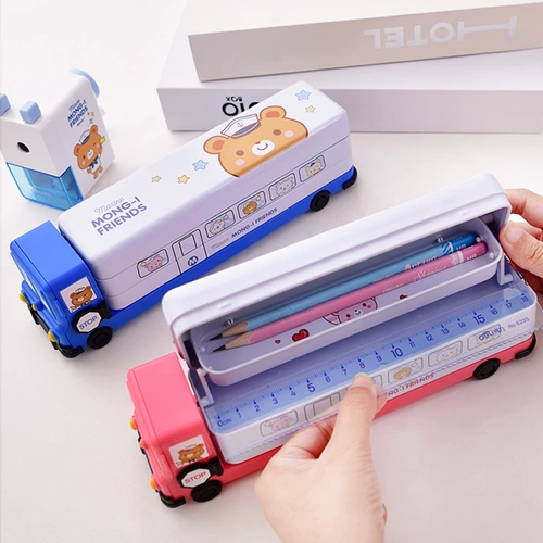 Пенал подходит для мужчин и женщин для школьников, мультяшная детская ручка, жестяная коробка, точилка для детского сада, складная металлическая коробка для хранения, канцтовары