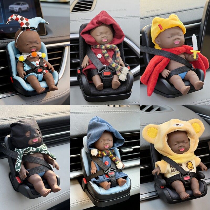 带衣服】娜塔莎黑人娃娃捏捏乐解压黑娃掌心橡胶减压神器恶搞玩具