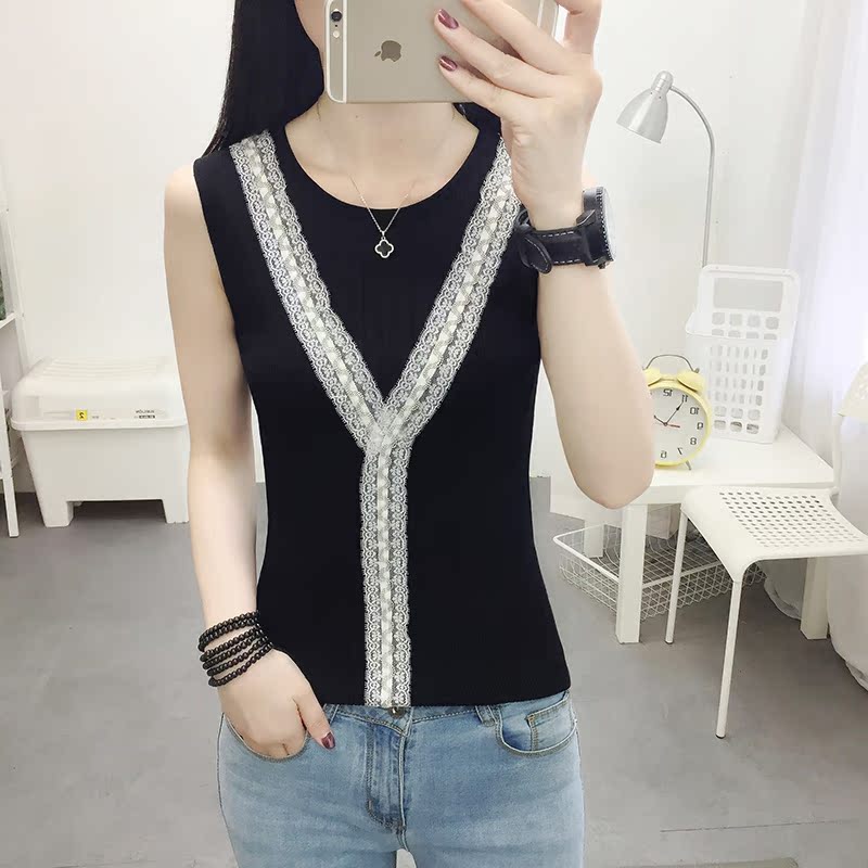 băng lụa sling 2020 mùa hè của phụ nữ vest đáy đan của phụ nữ trong việc thiết kế không tay cảm thấy đám đông nhỏ đầu triều