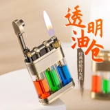 Мужская высококачественная прозрачная защитная ветрозащитная креативная высококлассная зажигалка на керосине, популярно в интернете, три цвета, делается под заказ