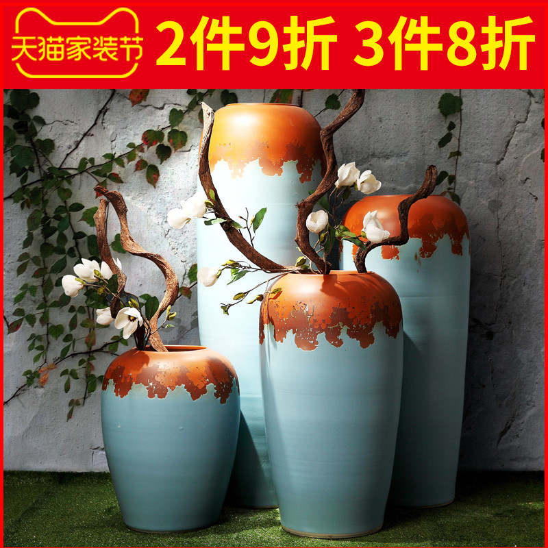 Jingdezhen ceramic vase landing restoring ancient ways is the sitting room porch dried flowers flower arrangement creative decorations furnishing articles flower implement suits for