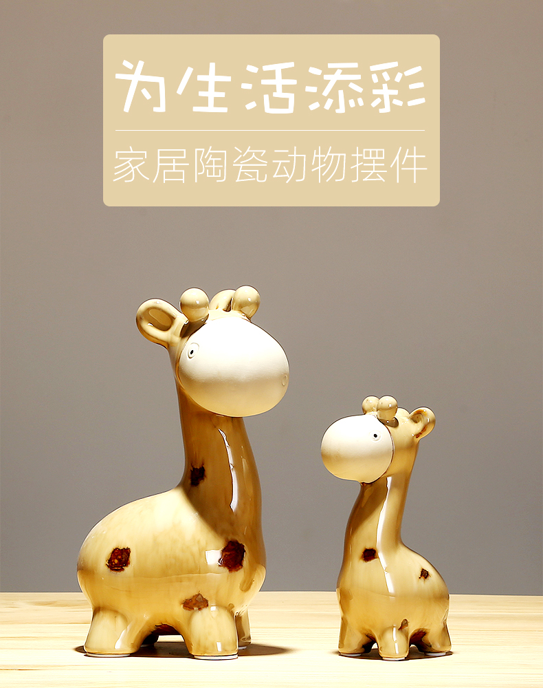 I and contracted jingdezhen ceramics creative express animals decorated living room a study office desktop small place