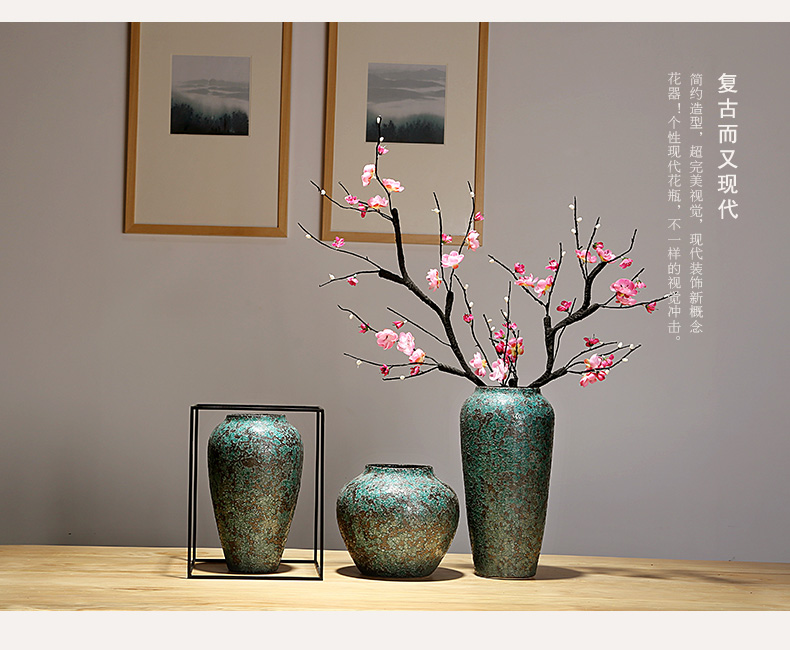 Jingdezhen ceramics vases, I and contracted sitting room porch decoration of the new Chinese style furnishing articles dried flowers flower arrangement suits for