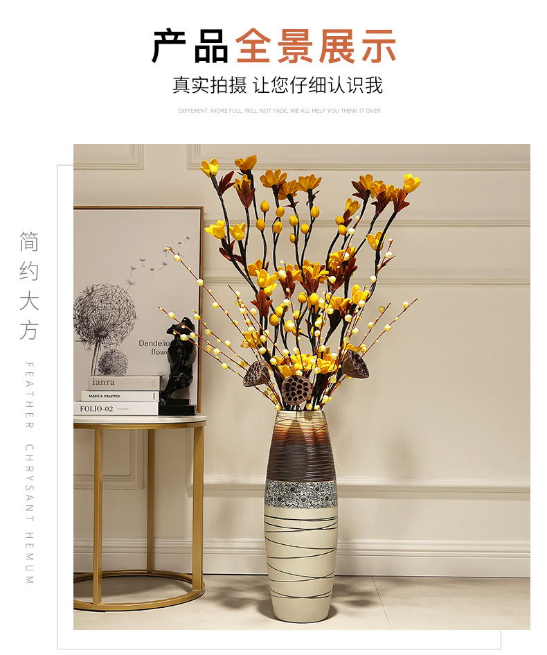 European household furnishings jingdezhen porcelain vase decoration art dry flower vase landing large - sized ceramic furnishing articles