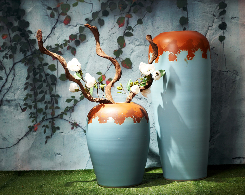 Jingdezhen ceramic vase landing restoring ancient ways is the sitting room porch dried flowers flower arrangement creative decorations furnishing articles flower implement suits for
