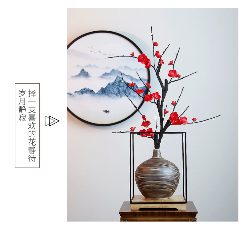 Jingdezhen ceramics vase household creative I and contracted sitting room porch table dry flower arranging flowers adornment furnishing articles