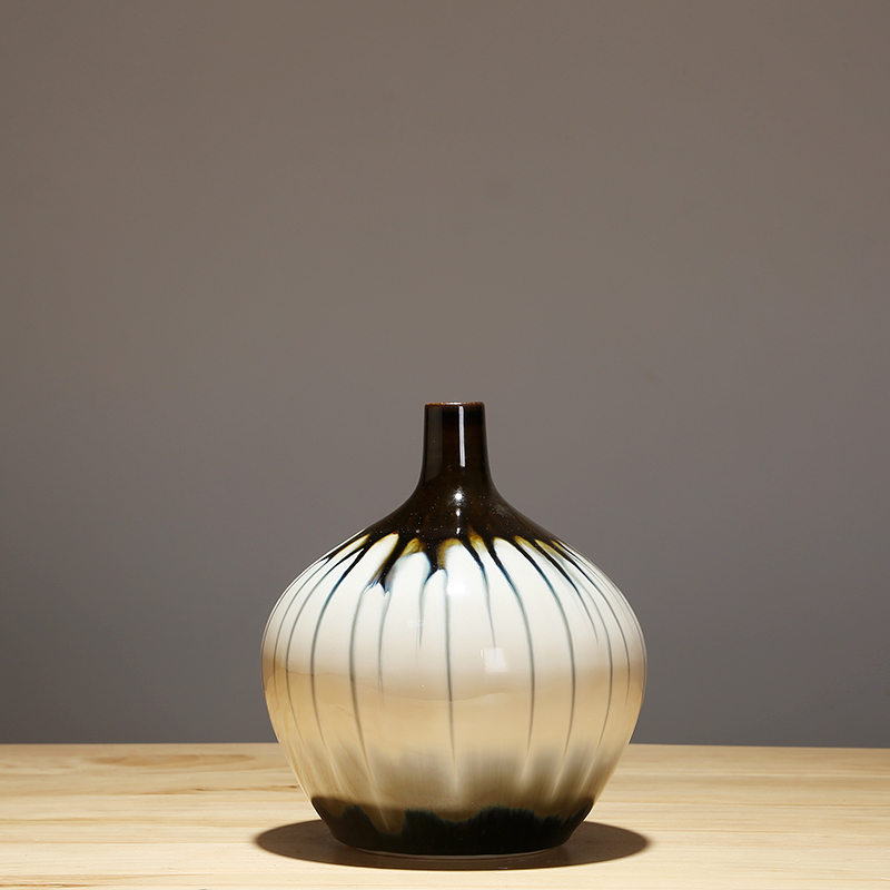 Jingdezhen ceramics from modern home sitting room place, a new Chinese zen artificial flowers dried flower vase set decoration