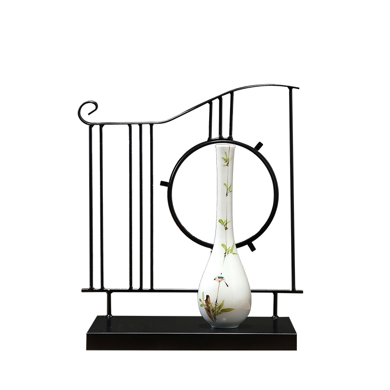 Jingdezhen ceramic vases, ceramic vases, flower arrangement sitting room porch decoration home decoration furnishing articles pottery flower