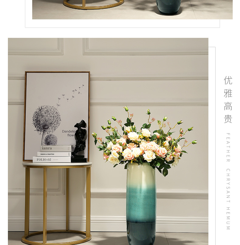 Jingdezhen European large ground vases, I and contracted sitting room study ceramic flower arranging flower, adornment is placed