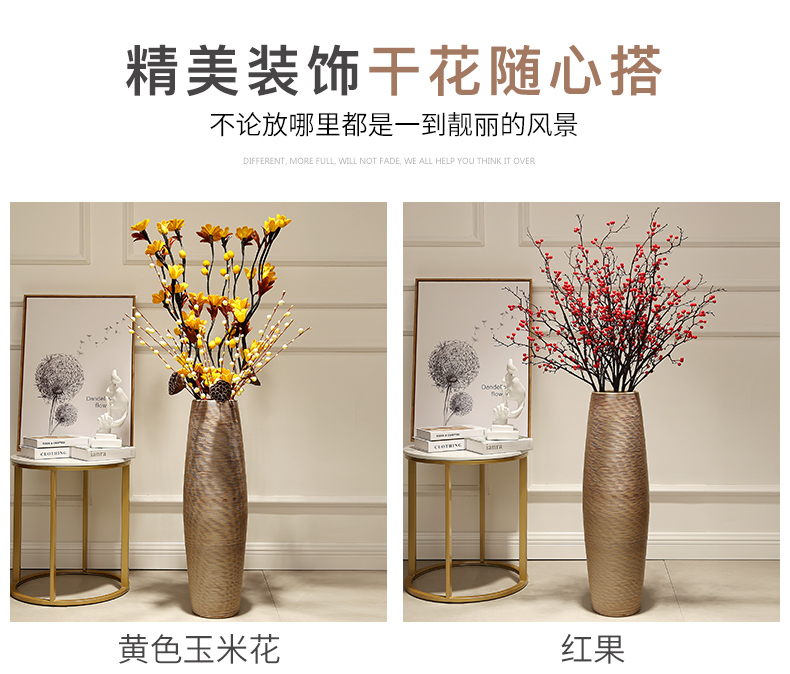 Jingdezhen I and contracted large vase sitting room ground study European ceramic flower arranging flower, adornment is placed