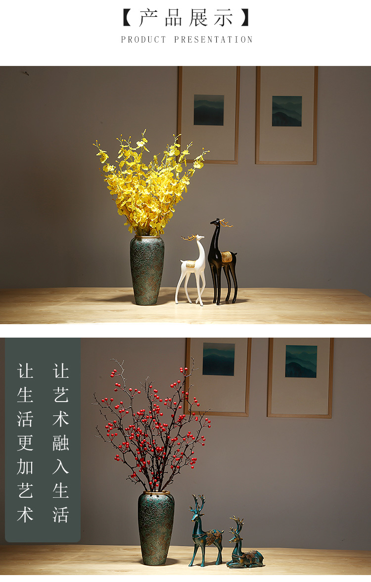 Jingdezhen ceramics vase of new Chinese style home furnishing articles dried flowers flower arrangement sitting room porch crafts