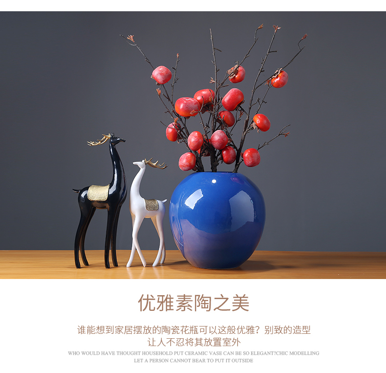 The New Chinese jingdezhen ceramics vase modern household adornment ornament between model rich ancient frame is placed in the living room