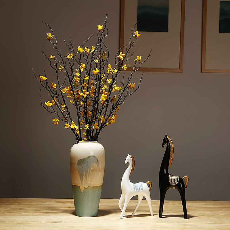 Jingdezhen ceramics vase manual creative new Chinese style European sitting room porch dried flower arranging flowers adornment furnishing articles