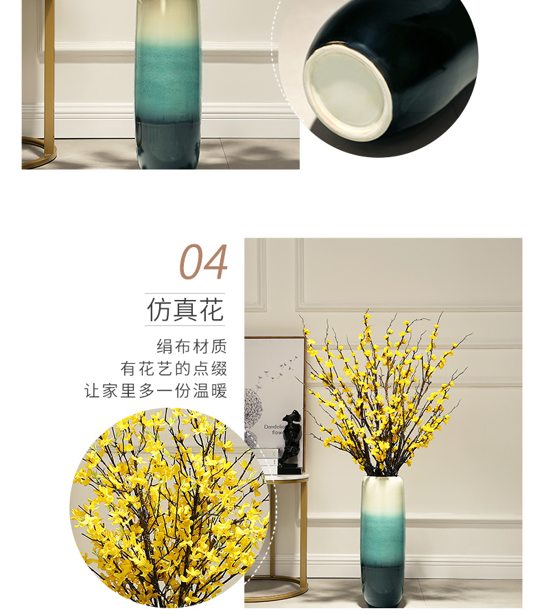 Jingdezhen European large ground vases, I and contracted sitting room study ceramic flower arranging flower, adornment is placed