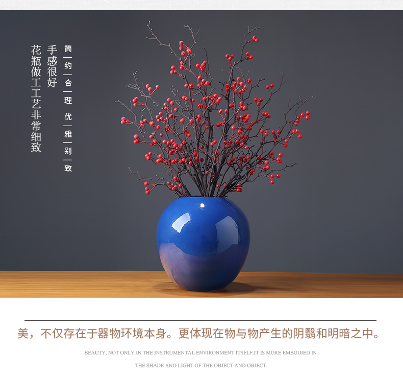 The New Chinese jingdezhen ceramics vase modern household adornment ornament between model rich ancient frame is placed in the living room