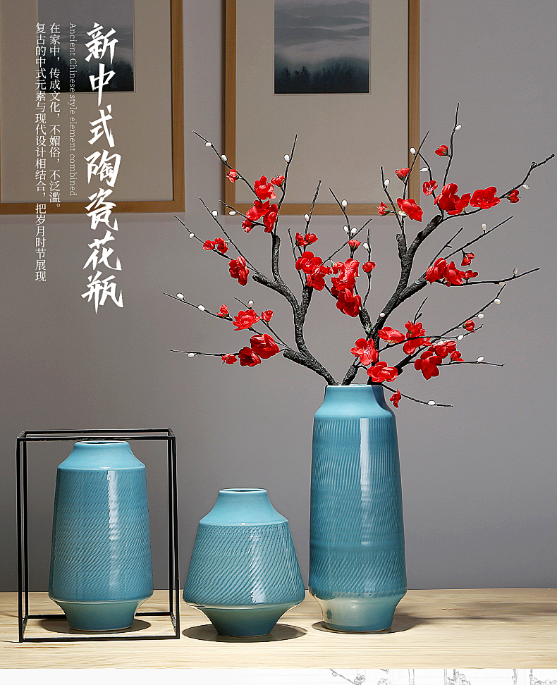 Contracted household act the role ofing is tasted Chinese flower arranging ceramic vase furnishing articles example room TV cabinet table sitting room porch decoration