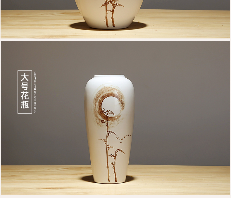 Modern new Chinese vase jingdezhen handicraft ceramic vase vase household contracted sitting room mesa furnishing articles