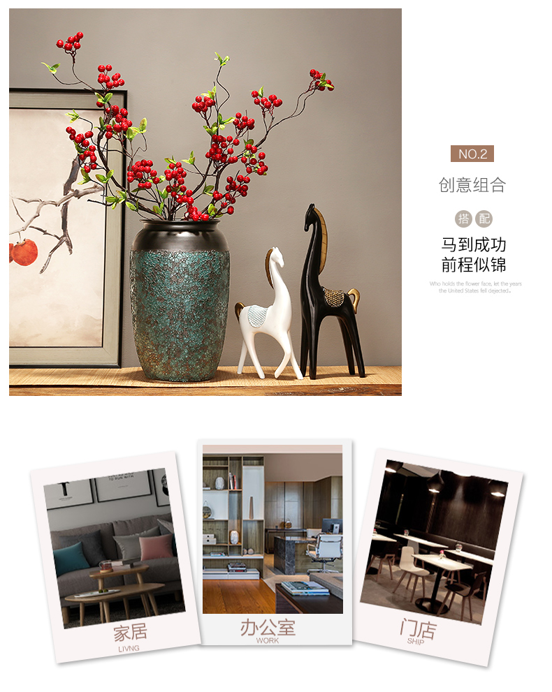 Jingdezhen ceramics vase decoration in modern home sitting room porch TV ark adornment flower arranging flowers, furnishing articles