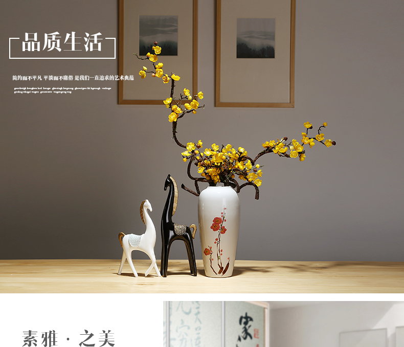 The New Chinese jingdezhen ceramic vase handicrafts suit I and contracted mesa vase sitting room porch vase