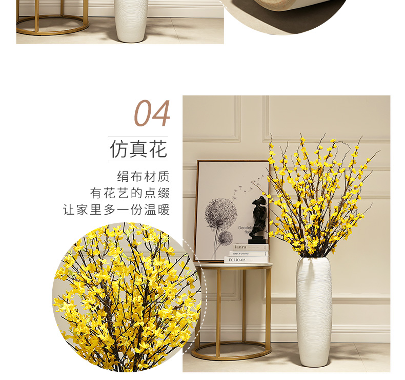 Study of new Chinese zen household ceramics decoration the sitting room porch European large ground vase furnishing articles