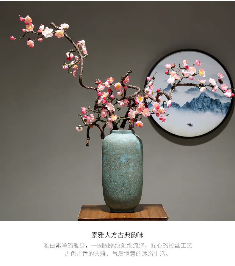Ceramic vase Nordic home sitting room flower arranging dried flower table furnishing articles contracted and I study porcelain bottle ornament