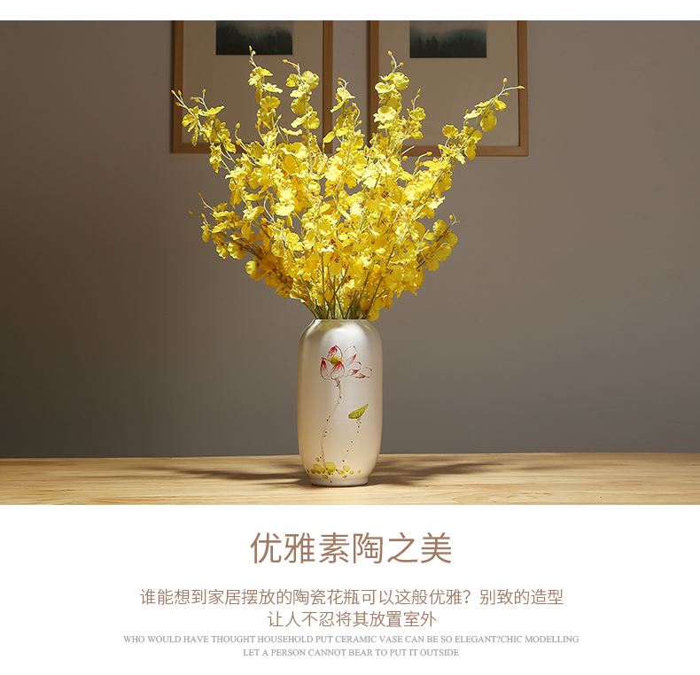 Jingdezhen ceramic vases, study of new Chinese style household adornment ornament desktop between modern example flower arranging flowers