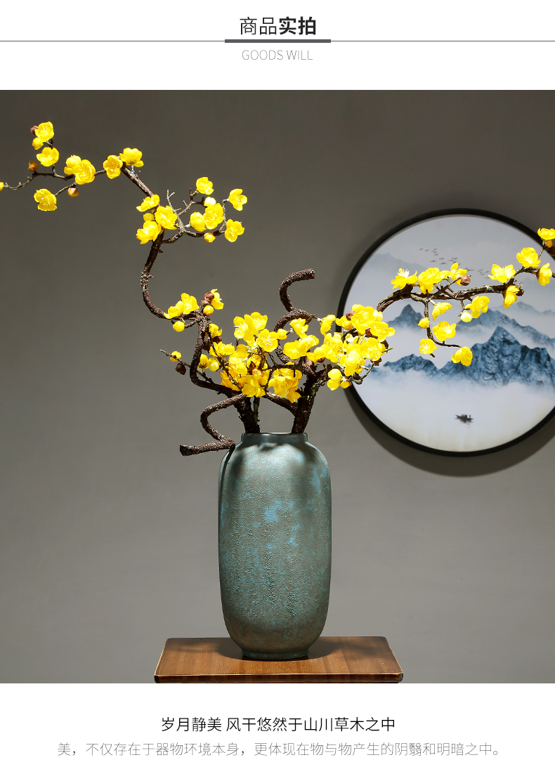 Ceramic vase Nordic home sitting room flower arranging dried flower table furnishing articles contracted and I study porcelain bottle ornament