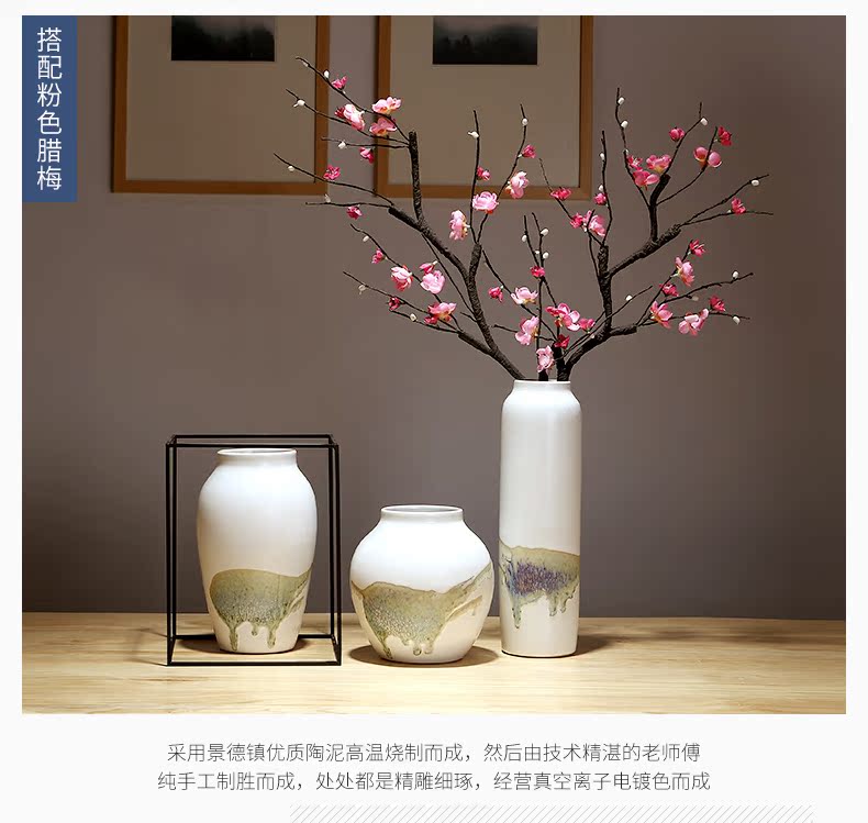 Ceramic vase furnishing articles I and contracted home sitting room TV ark, flower vase bedroom adornment dried flower vase