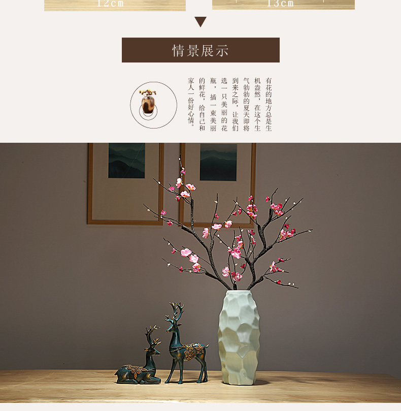 Jingdezhen ceramic vases, new Chinese style is I and contracted sitting room porch decoration furnishing articles creative dry flower arranging flowers