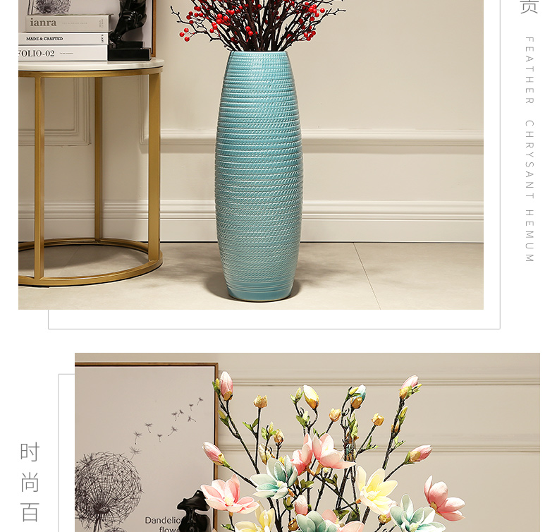 Jingdezhen ceramic simulation of large vase sitting room of Chinese style household furnishing articles office European - style decoration decoration