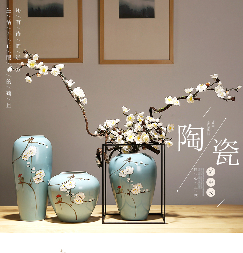 Jingdezhen ceramics vase vase Chinese style is I sitting room manual creative mesa place flower vase suits for