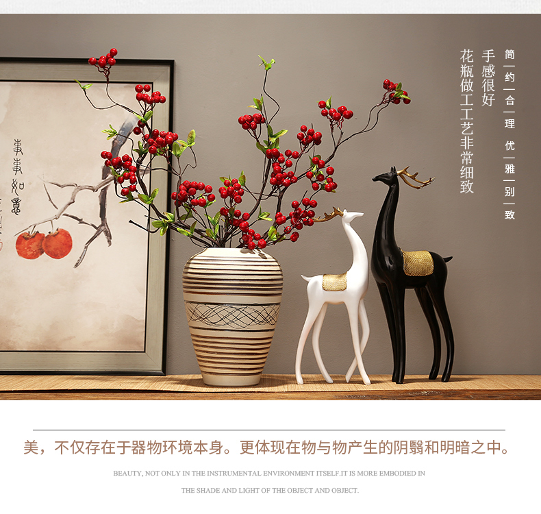 Jingdezhen ceramics vase decoration decoration new Chinese zen modern creative living room TV ark, furnishing articles