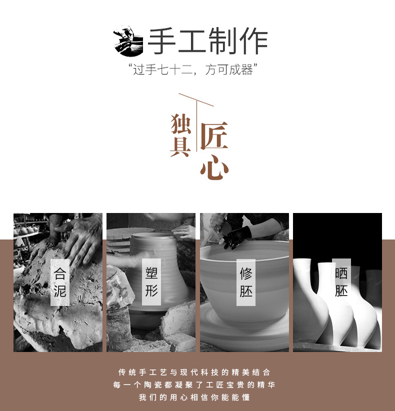 Jingdezhen ceramics from I and contracted vase desktop decoration decoration hand handicraft furnishing articles of the head of a bed of home stay facility