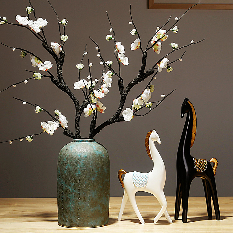 Jingdezhen ceramics vase manual creative sitting room porch study of new Chinese style furnishing articles flower decorations