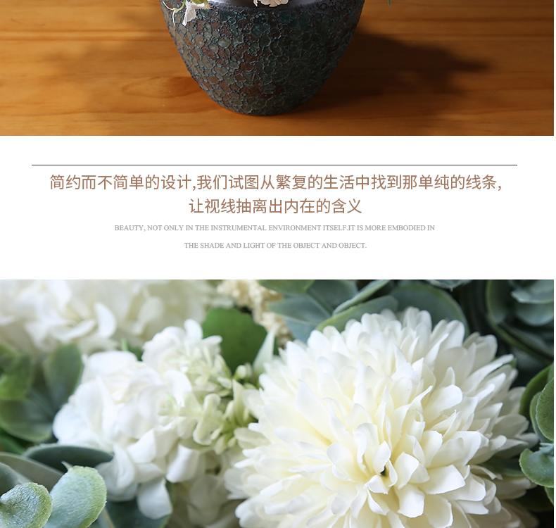 Jingdezhen ceramic vase modern checking crafts decoration home sitting room porch TV ark adornment furnishing articles