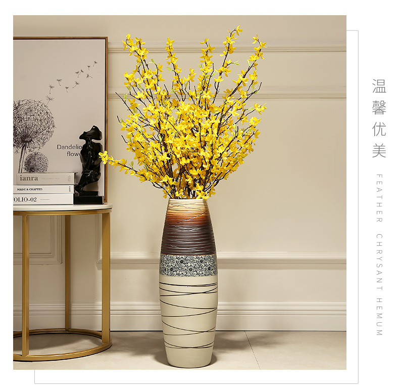 European household furnishings jingdezhen porcelain vase decoration art dry flower vase landing large - sized ceramic furnishing articles