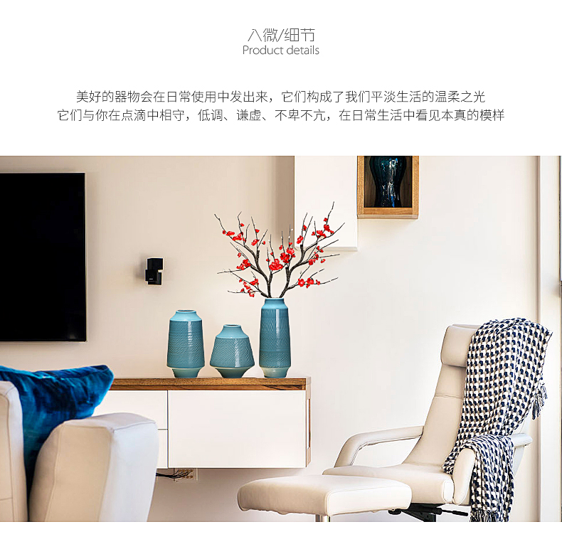 Contracted household act the role ofing is tasted Chinese flower arranging ceramic vase furnishing articles example room TV cabinet table sitting room porch decoration