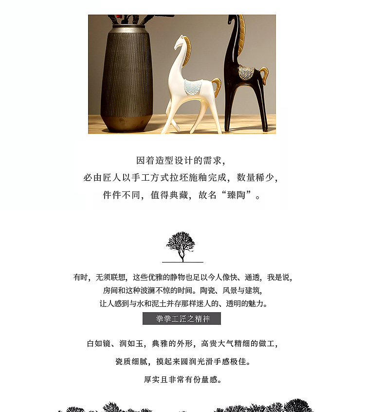 Jingdezhen ceramics vases, I and contracted style of the sitting room porch place to live in the dried flower decorations