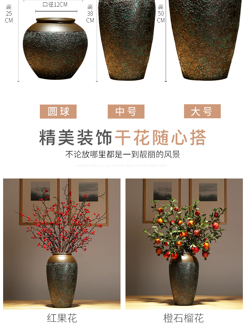 New Chinese style of jingdezhen ceramics creative dry flower vase decoration home sitting room porch decoration flower arranging furnishing articles