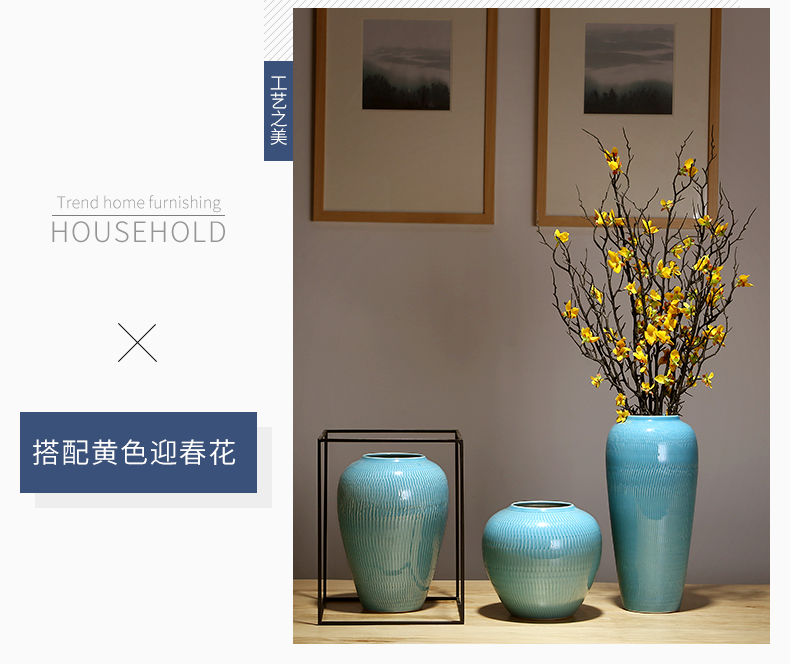 Jingdezhen ceramics, vases, flower arranging new Chinese style is I sitting room porch tea table table household adornment furnishing articles