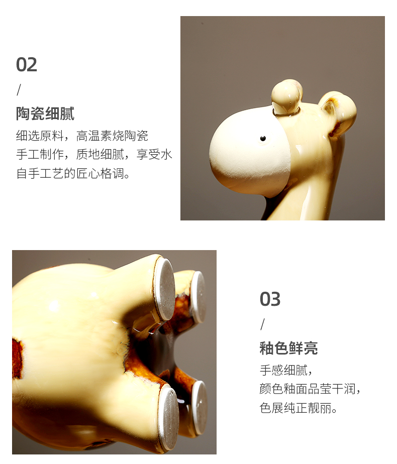 I and contracted jingdezhen ceramics creative express animals decorated living room a study office desktop small place