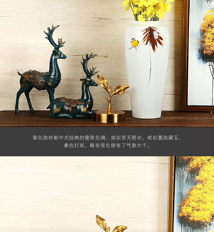 Jingdezhen ceramics vase furnishing articles manually new Chinese style suit dry flower arranging flowers I and contracted sitting room arts and crafts