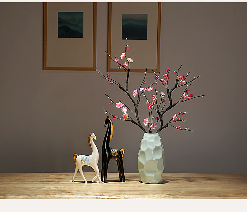 Jingdezhen ceramic vases, new Chinese style is I and contracted sitting room porch decoration furnishing articles creative dry flower arranging flowers