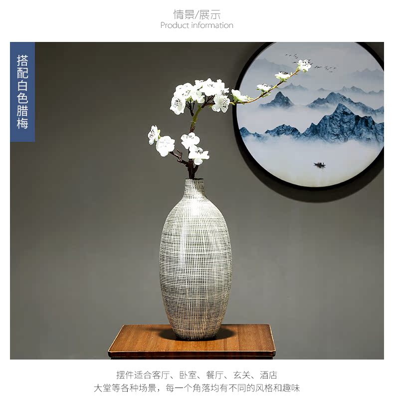 Dried flower adornment furnishing articles sitting room flower arrangement of jingdezhen ceramic vase simulation flower adornment serving utensils hotel