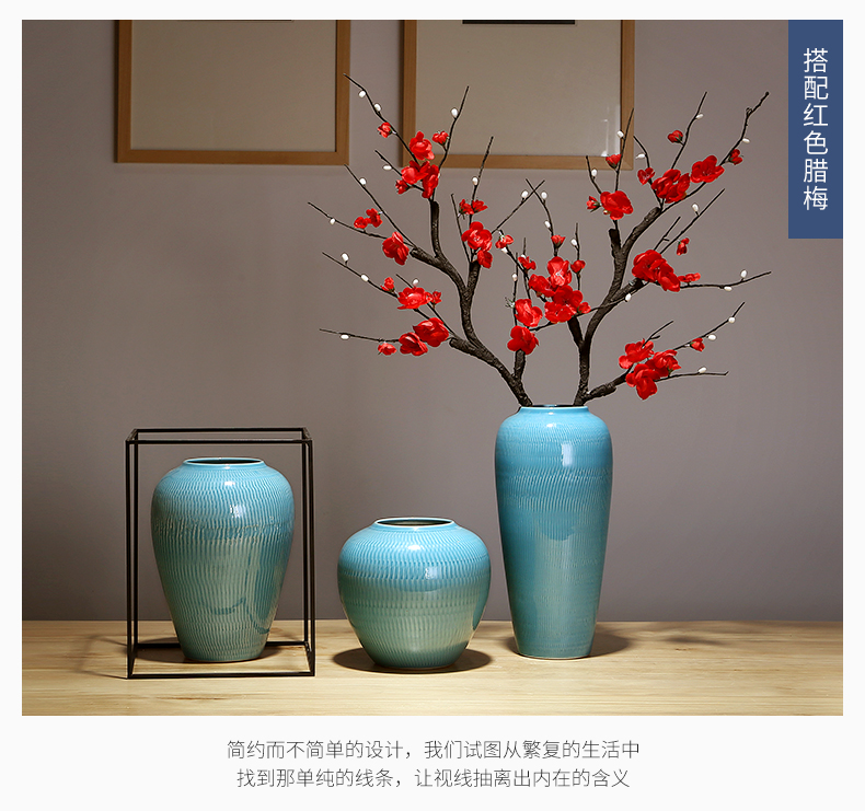 Jingdezhen ceramics, vases, flower arranging new Chinese style is I sitting room porch tea table table household adornment furnishing articles