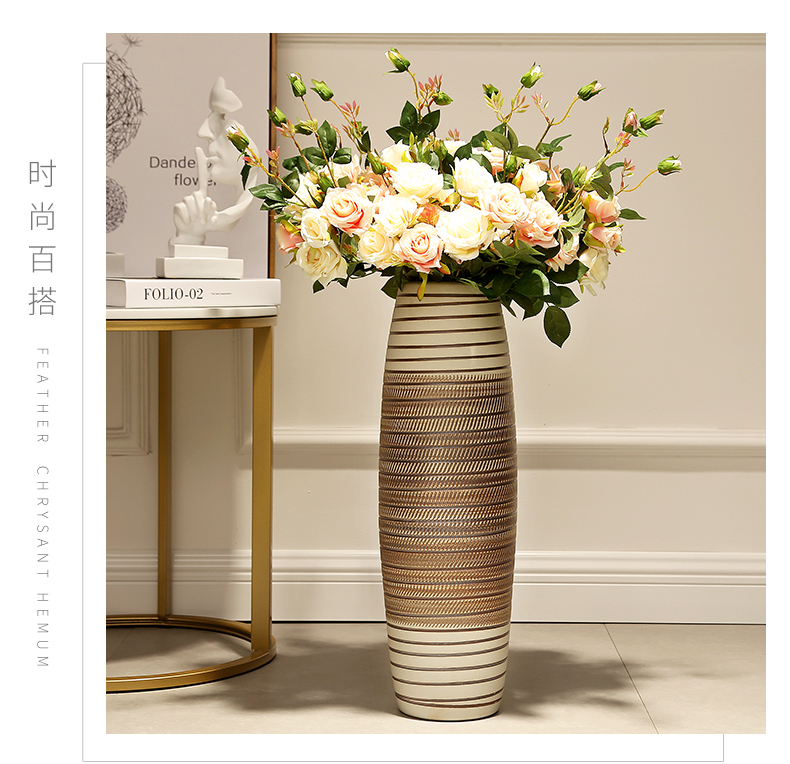 I and contracted home sitting room porch decoration flower arranging European large ground ceramic vases, flower implement company in furnishing articles