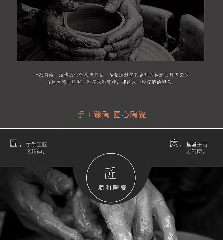 Jingdezhen ceramics vase cyan creative manual Chinese flower arranging the study furnishing articles handicraft suit sitting room