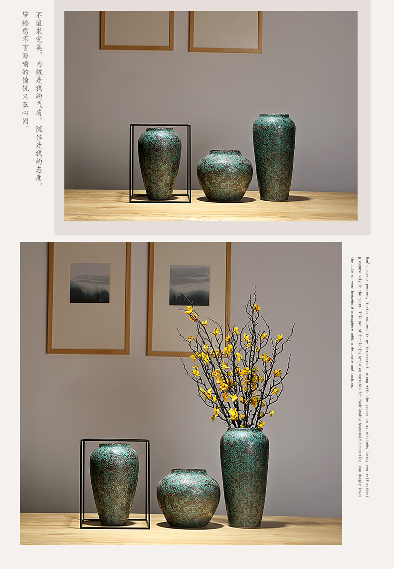 Jingdezhen ceramics vases, I and contracted sitting room porch decoration of the new Chinese style furnishing articles dried flowers flower arrangement suits for