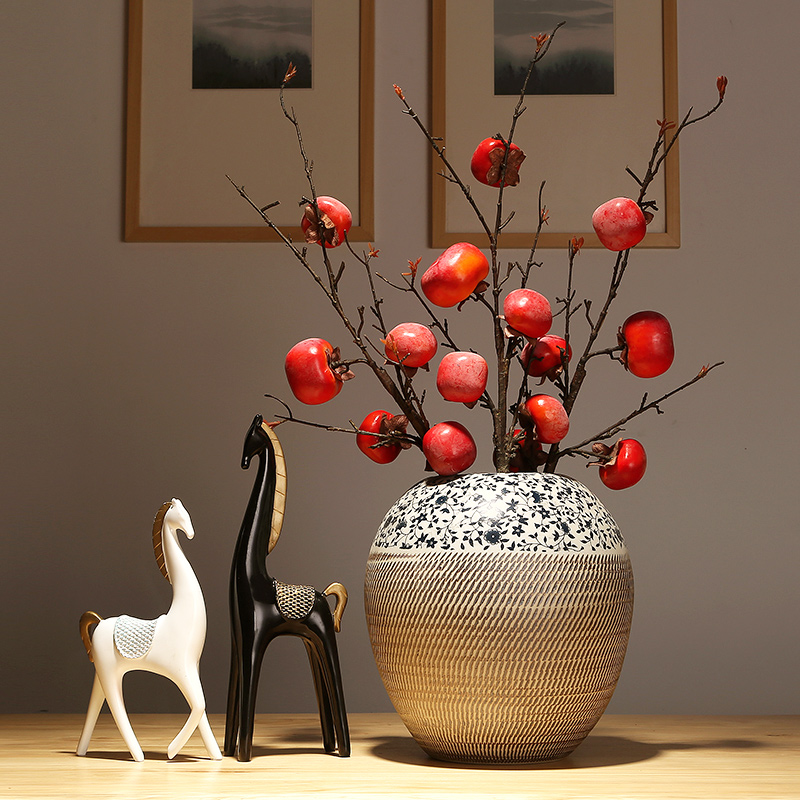 Classical jingdezhen ceramics vase decoration decoration living room TV cabinet table flower arranging flower implement creative furnishing articles