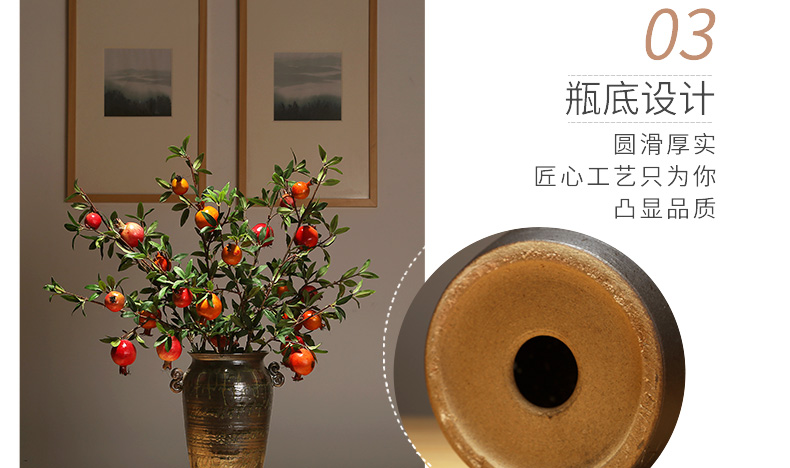 Modern classical jingdezhen ceramics vase sitting room porch dried flower flower arranging Chinese simulation flower adornment ornament